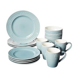 Pfaltzgraff Antigua 16 Piece Dinnerware Set (Set of 4), Blue