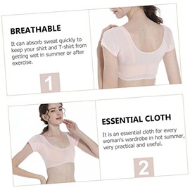 WOONEKY 3 Piezas Almohadillas Para El Sudor De Las Axilas Camisetas De Gimnasio Para Entrenamiento Tanque De Hombres Almohadillas Para Las Axilas De Las Mujeres Dama Seda De La Leche