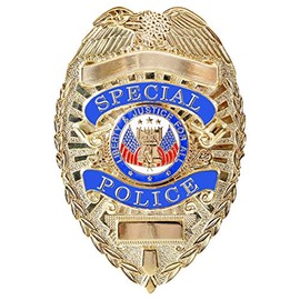 ポリスバッジ スペシャルポリス シールドタイプ ゴールド
