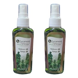 Eucament Esencia de Eucalipto 100% Pura Orgánica 60ml (Pack de 2) | Dulet