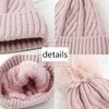 Bobble Hat Women - Fleece Lined Beanie Hats Thermal Knitted