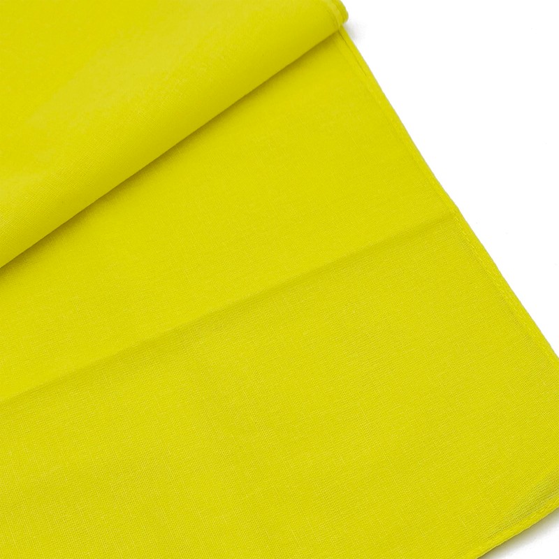 Trifong Bandana, Yellow, 100% Cotton, Plain, Handkerchief, Triangle, Adult, Stylish,