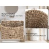 StorageWorks Wicker Waste Basket, Small Trash Can, Wicker Trash Basket
