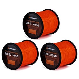 Tandem Baits 3-Pack Steel Mono Fluo Fishing Line for Fishing Rod, Fishing Accessories, Carp Rod, Nylon Line for Large Fishing, Carp Accessories, Professionals & Hobby Anglers, 6 m, 3 mm, Orange