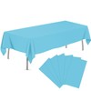 tujol Light Blue 6 Pack Plastic Table Cloth 54" x