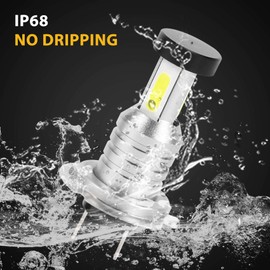 Hausdec 2X H7 LED Headlight Bulb Kit High Low Beam 100W 30000LM Super Bright 6000K White