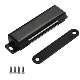 70 lbs Magnetic Door Catch, Heavy Duty Latch for Cabinets Shutter Closet Furniture Door, Stainless Steel Cabinet Catch, Black