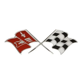 Trim Parts 1960 60 Chevy Impala Trunk El Camino Tailgate Emblem Cross Flags 348 Flag