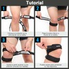 2 pcs Negro Rodillera Ajustable con Soporte Rótula, Estabilizador Deportes