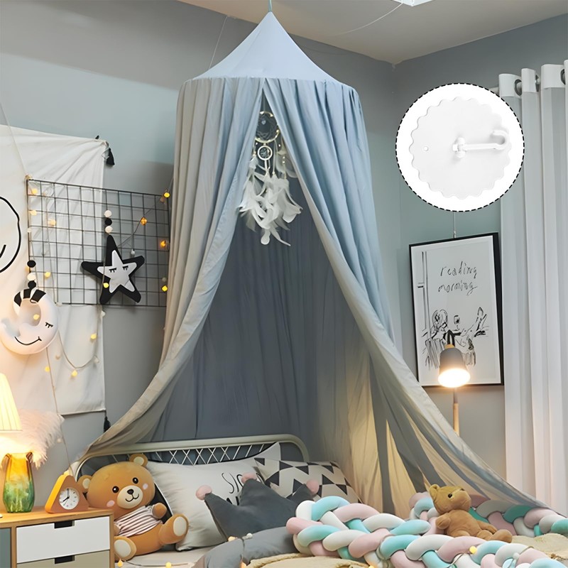 Siliget 2 Set Mosquito Net Hooks, Ceiling Hooks Bed Canopy