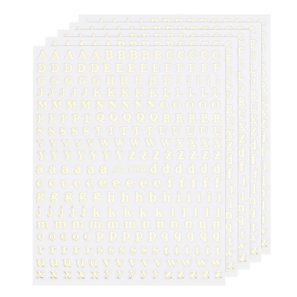 MECCANIXITY Nail Letter Stickers 5 Sheets, 3D Holographic Alphabet Nail