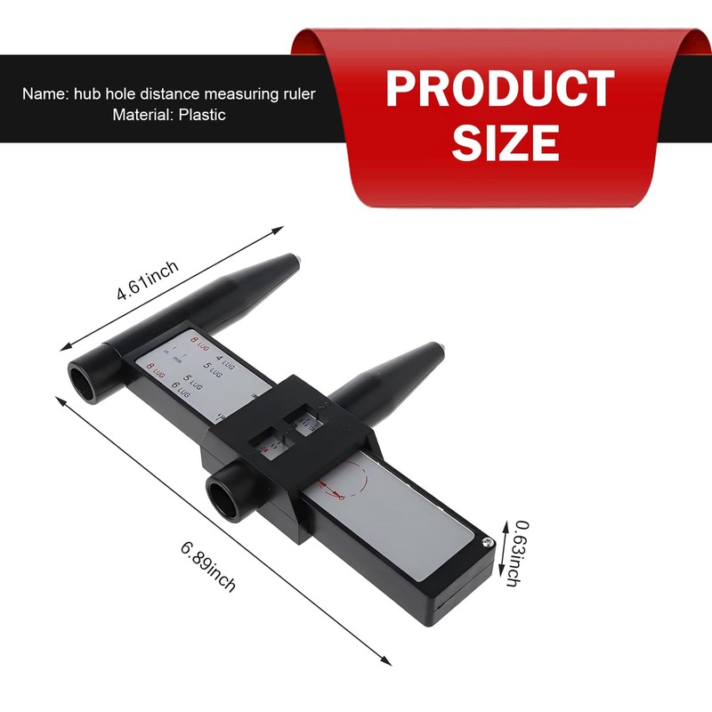 Ferianl Wheel PCD Gauge, Car Wheel Rim Bolt Pattern Measuring