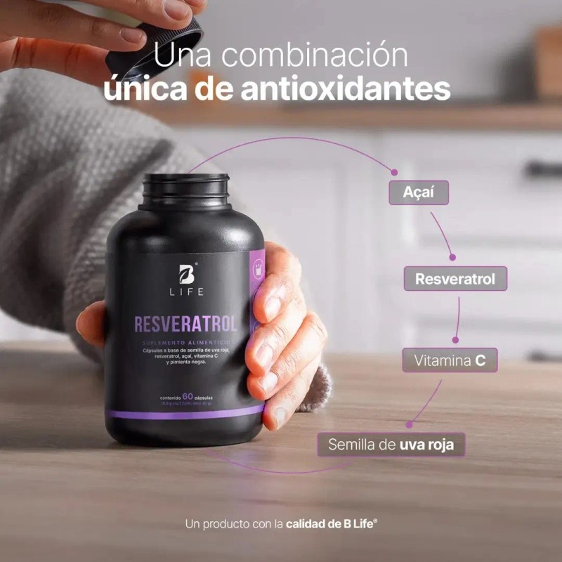 Resveratrol Cápsulas Life Semilla Uva Sabor