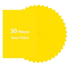 30 Pack EVA Foam Sheets, 11.8 x 7.87 Inch, 2mm Thick Foam Paper for Arts and Crafts, Perfect for Kids Art Projects and Cosplay (Yellow)