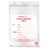SECUR-PAK 100pk Check Deposit Bags, 12"x16" Transparent, Tamper Resistant Closure
