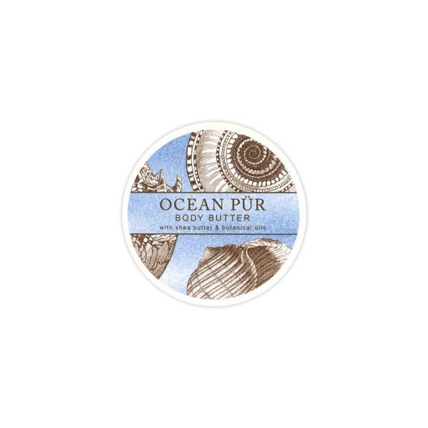 Greenwich Bay Trading Company Botanic Body Butter with Shea Butter and Cocoa Butter 8oz Tub (Ocean Pur)