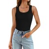WIHOLL Black Sleeveless Tops for Women Casual Summer Fashion 2024