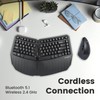 Perixx PERIDUO-813B US, Wireless Ergonomic Compact Keyboard & Vertical Mouse