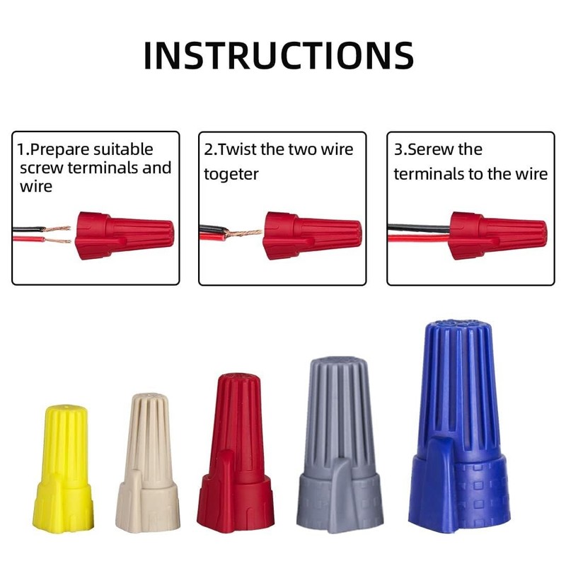Winged Wire Connectors Nuts,Yellow 5pcs Home Use Pack Wire Twist,Easy