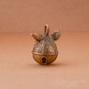 Dsadrwq 4 Pcs Brass Pig Head Bell Animal Shaped Bells