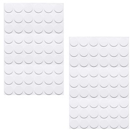 2 Sheets Total 108 Pieces Stickers Screw Hole Covers Stickers Self Adhesive Furniture Cabinet Screw Cap Covers Home Office Screw Holes Cover Caps Stickers for Furniture Screws, 21mm Diameter, White