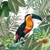 20 Napkins Toucan on Jungle Leaves Leaves Animals Summer 33 x 33 cm
