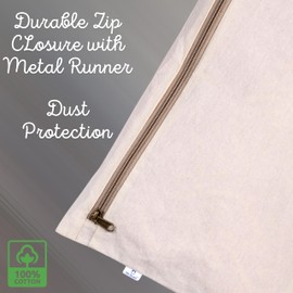 Hell Blues Saree bags for storage 100% Pure cotton organic covers with brass zipper for sheets,sweaters ~ 14.5" x 16" space saver saree cover (3)