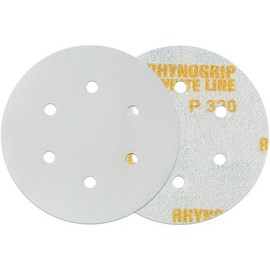 INDASA RHYNOGRIP White Line 150 mm Velcro Sanding Discs with 6 Holes 6H / Pack of 50 - Eccentric Discs