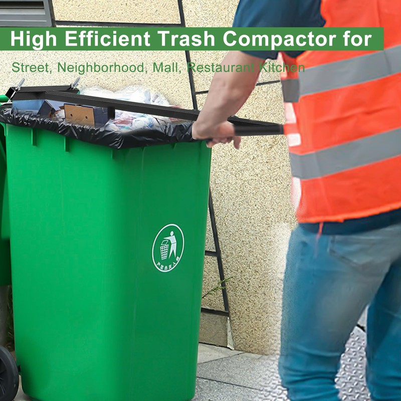 Manual Trash Compactor, Touchless Manual Trash Compactor Roadside Trash Can