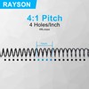 Rayson Plastic Spiral Binding Coil, Mixed Sizes (5/16", 3/8", 1/2",