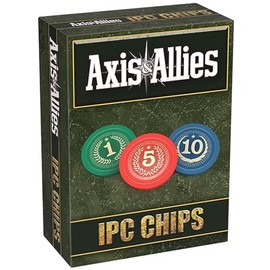 Renegade Games Studio: Axis & Allies: IPC Chips - 75 Weighted Chips, 1-5-10 Denominations, Plastic Storage Tray, Strategy Board Game Accessory Upgrade