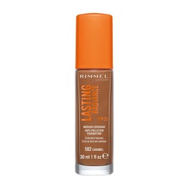 Rimmel Lasting Radiance Medium Coverage Anti Pollution Foundation, SPF 25, 502 Caramel (Rimmel Wake Me Up Foundation Upgrade)