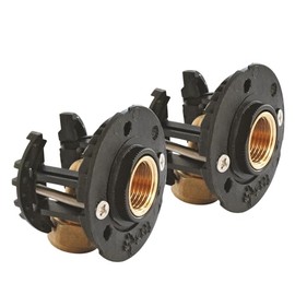 SOMATHERM FOR YOU - 303520301 - Mounting Connectors for Shower or Bath/Shower Hose for Diameter Ø12 - Complete Kit with Compression Fittings F15 / 21