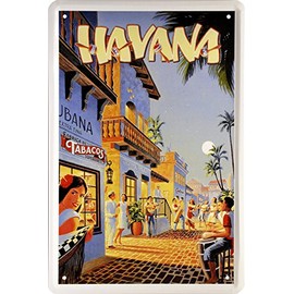 Night Life In Havana Cuba Rum Real Caribbean Flair 20 x 30 Decorative Tin Sign 1458