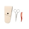 Men Stainless Steel Beard Scissors and Nose Hair Trimmer Set
