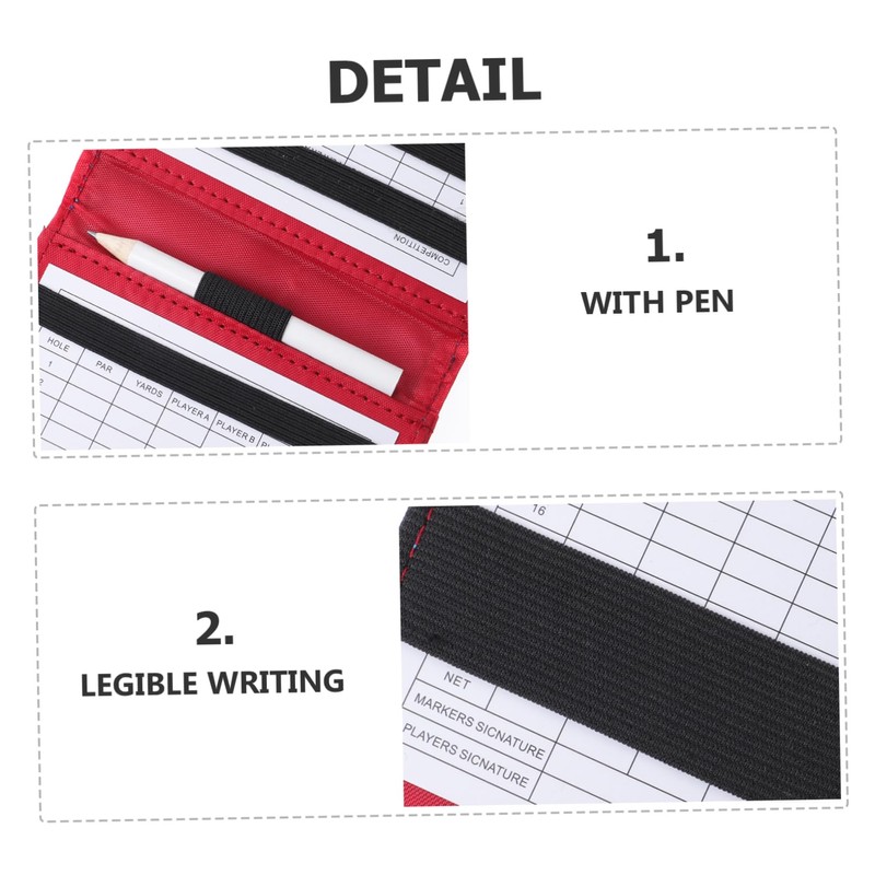 Kisangel Golf Scorecard Book Stylish Oxford Scorekeeping Holder Portable Golfs