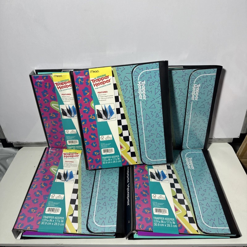 Acco/Trapper Keeper Trapper Keeper, 1-Inch Rings, 80's Retro & Justice