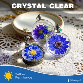 ResinAngel 400g UV Resin kit with Casting Tools - Crystal Clear, Hard Type, Low Odor, Premixed UV Epoxica Resina Fast Curing for Beginners Jewelry Making, DIY Art Crafts, Coating