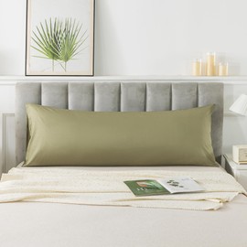 H HOUSEHOLD - Fundas de almohada 100% algodón tamaño corporal, súper suaves y acogedoras, arrugas, decoloración, resistentes a las manchas con cierre de sobre, fundas de almohada de cama (cuerpo (20 x