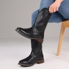 femflame Cowboy Boots For Men Square Toe Western Boots Classic