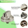 HLZDS WB03X29300 Gas Stove Knobs, 5 Pack Silver Cooktop Knobs,
