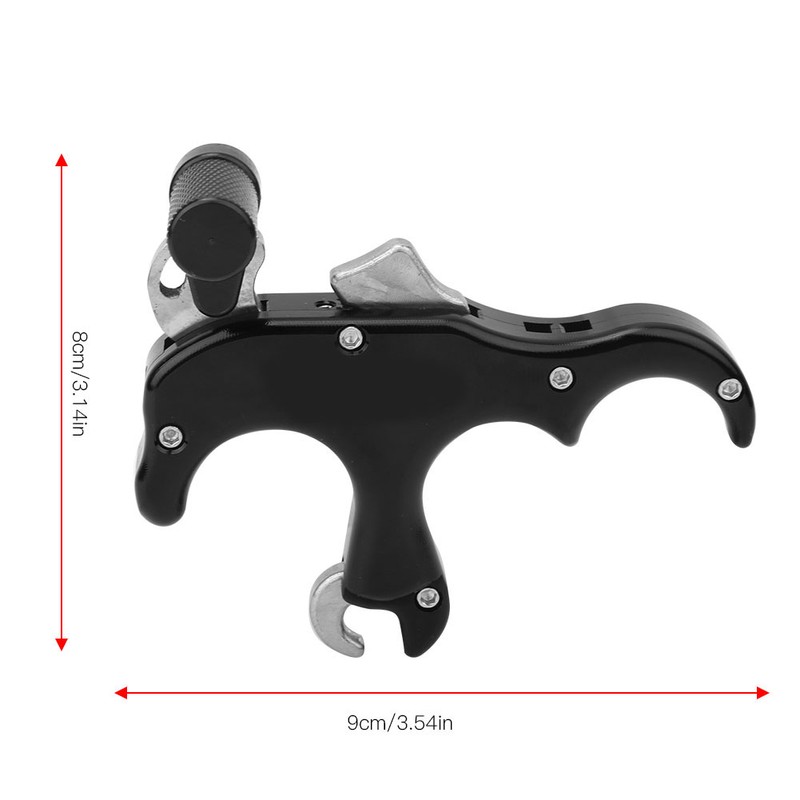 Aluminum Alloy Archery 3 Finger Compound Bow Release Grip Thumb