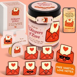 Stofinity Jar Of Love Notes For Him Her - 2025 Christmas Gifts For Men Women, Unique Birthday Gifts For Boyfriend Girlfriend, Romantic Couple Gift Ideas For Husband Wife, Cute Valentine Day Note Cards