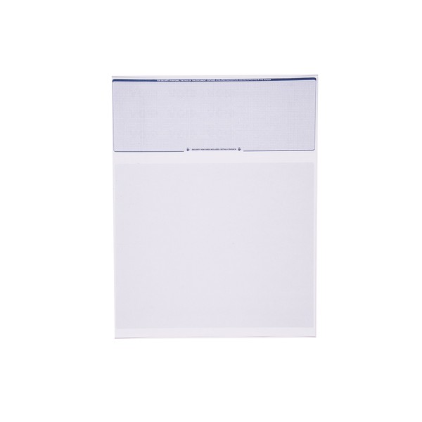 CheckOMatic Computer Check Paper - 100 Pack - Top Blank Stock Checks - Security Features & Laser Printer Compatible - Blue Diamond