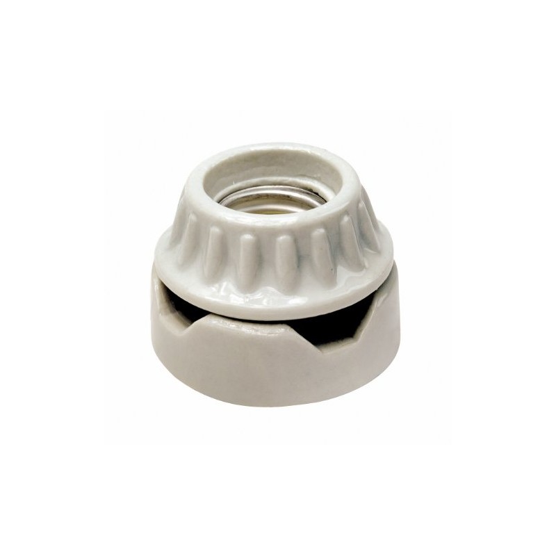 Leviton Medium Base, Two-Piece, Keyless, Incandescent, Unglazed Porcelain Lampholder, Surface