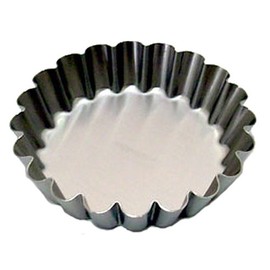 Suncraft PP-637 Tart Mold, Round Wavy Shape, 3.1 inches (8 cm), Made in Japan, Stainless Steel, Dishwasher Safe, Confectionery Patisserie, Silver