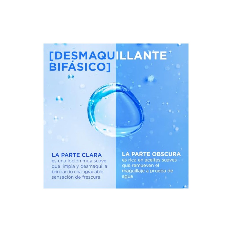 L'Oreal Paris Desmaquillante Bifásico para Ojos y Labios, Todo Tipo