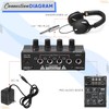 Pyle 4-Channel Portable Stereo Headphone Amplifier - Professional Multi Channel