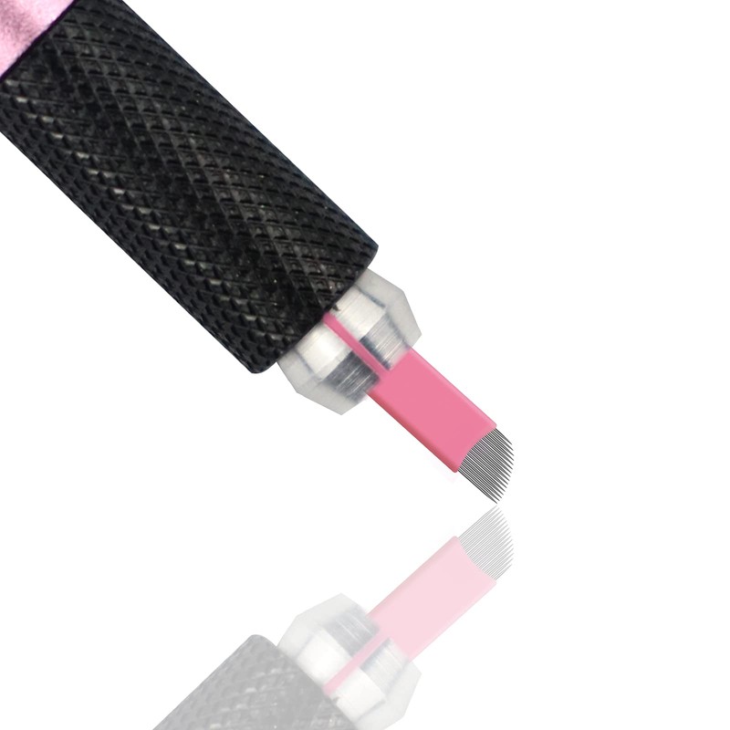 Pack of 50 Disposable Pink Microblading 0.15 mm Nano Needles