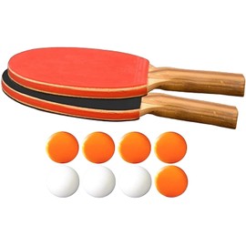 O&W Security Tischtennis-Set 2 Tischtennisschläger + 9 Tischtennisbälle Ping Pong Set 11 teilig